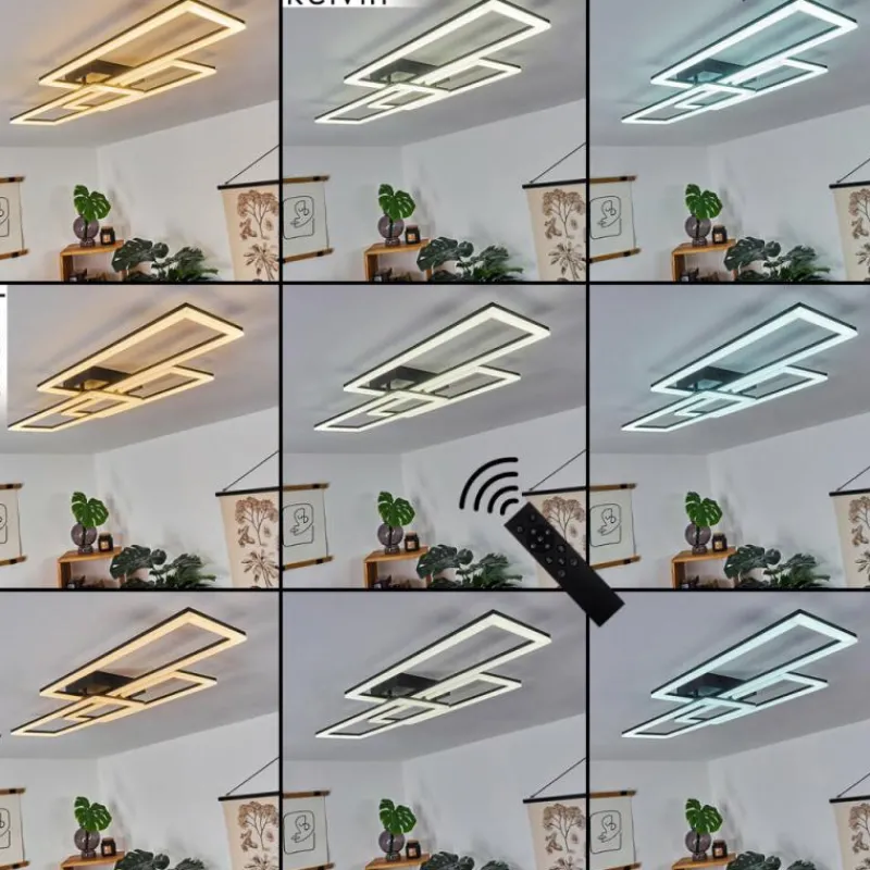 hofstein Plafonnier Taleta LED Noir, 1 lumière