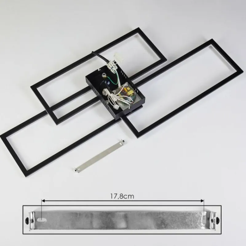hofstein Plafonnier Taleta LED Noir, 1 lumière