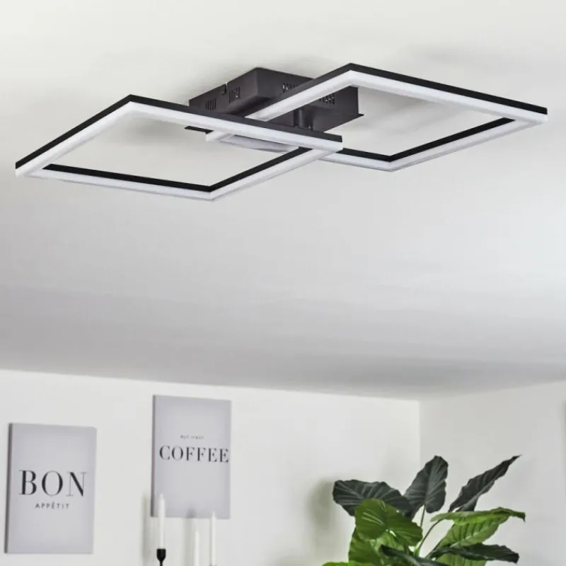 hofstein Plafonnier Taleta LED Noir, 1 lumière
