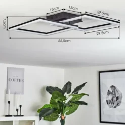 hofstein Plafonnier Taleta LED Noir, 1 lumière