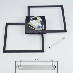 hofstein Plafonnier Taleta LED Noir, 1 lumière