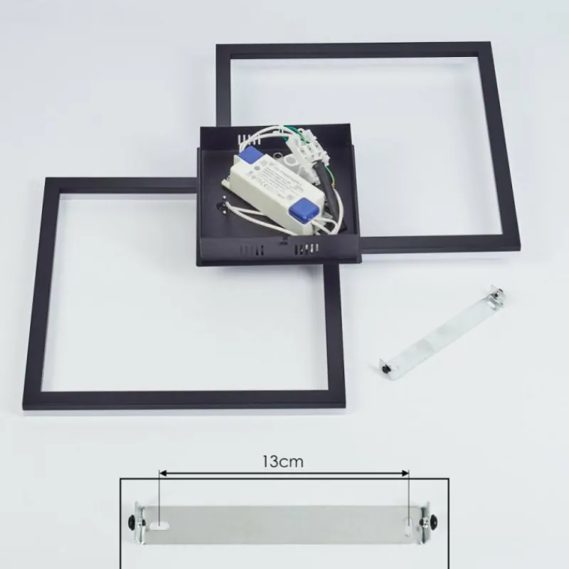 hofstein Plafonnier Taleta LED Noir, 1 lumière