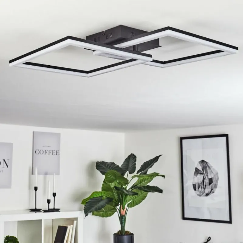 hofstein Plafonnier Taleta LED Noir, 1 lumière