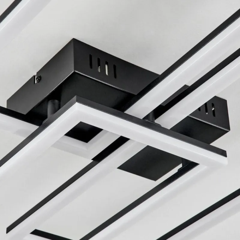 hofstein Plafonnier Taleta LED Noir, 1 lumière, Télécommandes