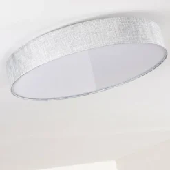 Lampes En Tissu-hofstein Plafonnier Tallaboa LED Argenté, 1 lumière, Télécommandes
