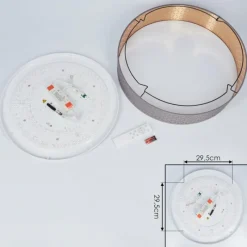 Lampes En Tissu-hofstein Plafonnier Tallaboa LED Blanc, 1 lumière, Télécommandes