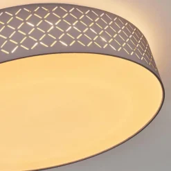 Lampes En Tissu-hofstein Plafonnier Tallaboa LED Blanc, 1 lumière, Télécommandes