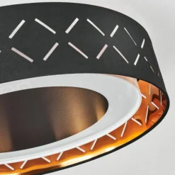 Lampes En Tissu-hofstein Plafonnier Tallaboa LED Noir, Blanc, 1 lumière