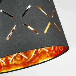 Lampes En Tissu-hofstein Plafonnier Tallaboa Noir, 1 lumière