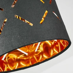 Lampes En Tissu-hofstein Plafonnier Tallaboa Noir, 1 lumière