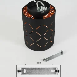 Lampes En Tissu-hofstein Plafonnier Tallaboa Noir, 1 lumière