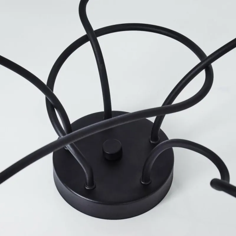 hofstein Plafonnier Tambo Noir, 5 lumières