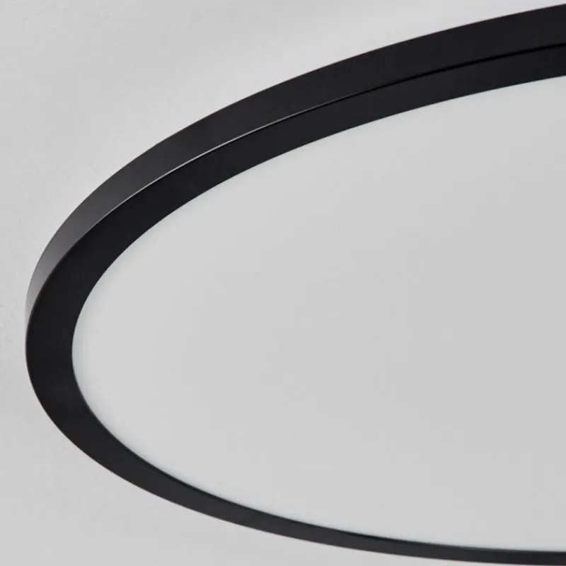 hofstein Plafonnier Tamesch LED Noir, 1 lumière, Télécommandes