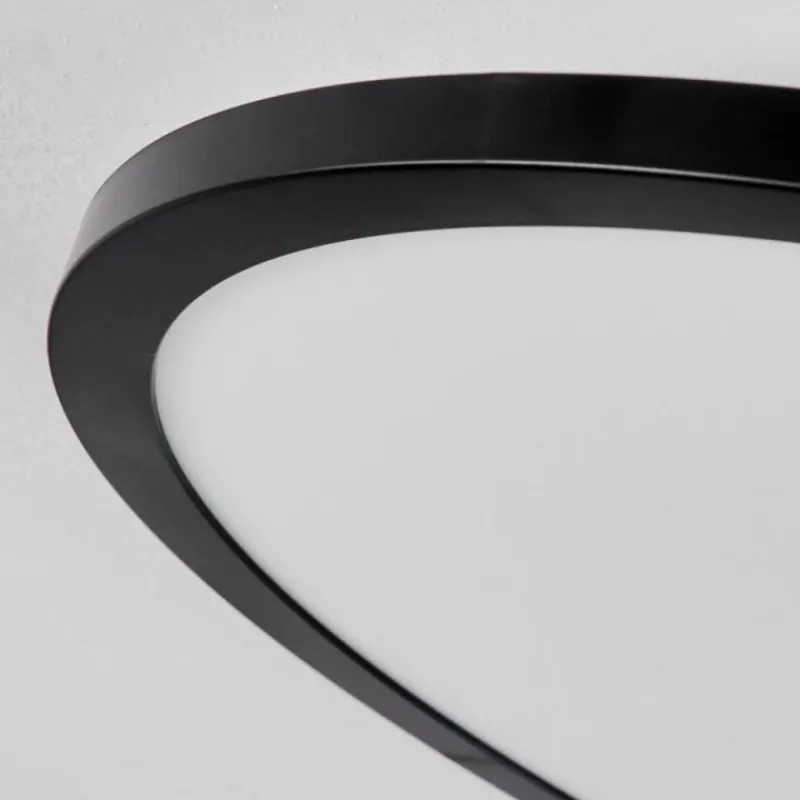 hofstein Plafonnier Tamesch LED Noir, 1 lumière, Télécommandes