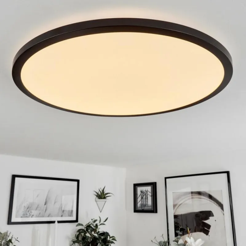 hofstein Plafonnier Tamesch LED Noir, 1 lumière, Télécommandes