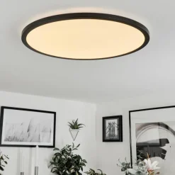 hofstein Plafonnier Tamesch LED Noir, 1 lumière, Télécommandes
