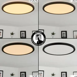 hofstein Plafonnier Tamesch LED Noir, 1 lumière