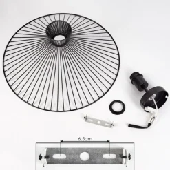 Lampes Industrielles-hofstein Plafonnier Tamins Noir, 1 lumière