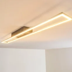 hofstein Plafonnier Tampere LED Nickel mat, 4 lumières