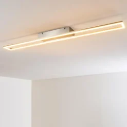 hofstein Plafonnier Tampere LED Nickel mat, 4 lumières