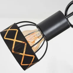 Lampes En Tissu-hofstein Plafonnier Tarasp Noir, 3 lumières