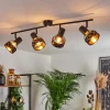 Lampes En Tissu-hofstein Plafonnier Tarasp Noir, 4 lumières