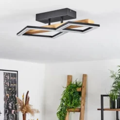 Luminaires Scandinaves-hofstein Plafonnier Tavon LED Écru, Noir, 1 lumière