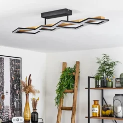 Luminaires Scandinaves-hofstein Plafonnier Tavon LED Écru, Noir, 1 lumière