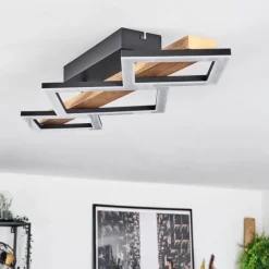 Luminaires Scandinaves-hofstein Plafonnier Tavon LED Écru, Noir, 1 lumière
