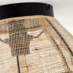 Lampes En Tissu-hofstein Plafonnier Tebary Noir, 1 lumière