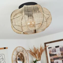 Lampes En Tissu-hofstein Plafonnier Tebary Noir, 1 lumière