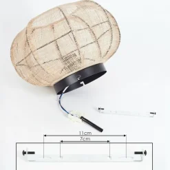 Lampes En Tissu-hofstein Plafonnier Tebary Noir, 1 lumière