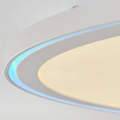 hofstein Plafonnier Telsen LED Blanc, 2 lumières, Télécommandes, Changeur de couleurs