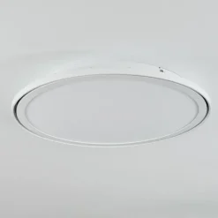hofstein Plafonnier Telsen LED Blanc, 2 lumières, Télécommandes, Changeur de couleurs