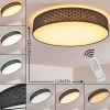 Lampes En Tissu-hofstein Plafonnier Temuka LED Blanc, 1 lumière, Télécommandes