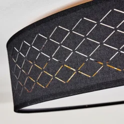 Lampes En Tissu-hofstein Plafonnier Temuka LED Noir, Blanc, 1 lumière, Télécommandes