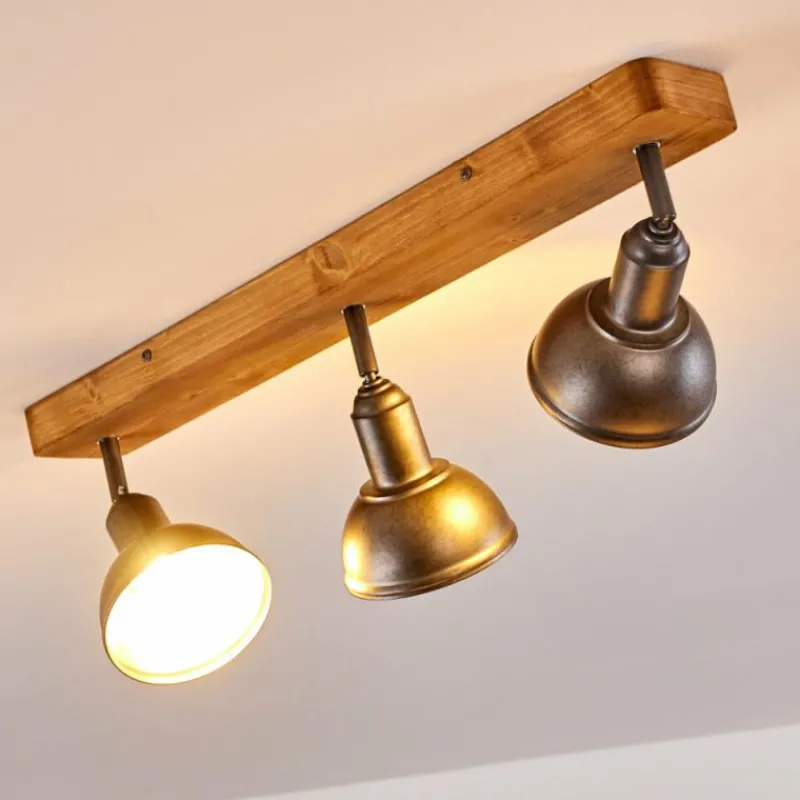 Luminaires Rustiques-hofstein Plafonnier Tholen Brun, 3 lumières