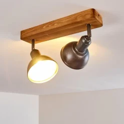 Luminaires Rustiques-hofstein Plafonnier Tholen Brun, 2 lumières