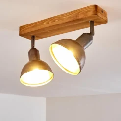 Luminaires Rustiques-hofstein Plafonnier Tholen Brun, 2 lumières