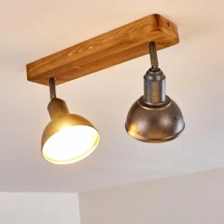 Luminaires Rustiques-hofstein Plafonnier Tholen Brun, 2 lumières