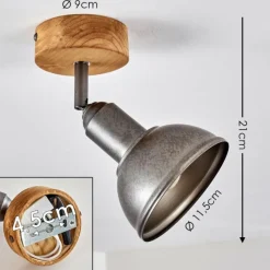 Luminaires Rustiques-hofstein Plafonnier Tholen Brun, 1 lumière