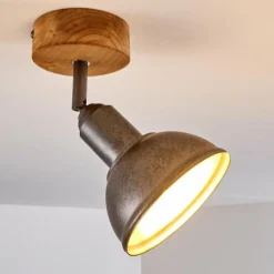 Luminaires Rustiques-hofstein Plafonnier Tholen Brun, 1 lumière