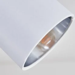 Lampes En Tissu-hofstein Plafonnier Tibro Argenté, Blanc, 4 lumières