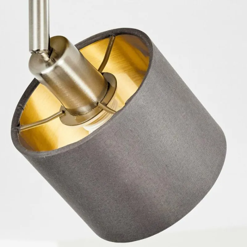 Lampes En Tissu-hofstein Plafonnier Tibro Laiton, Nickel mat, 1 lumière