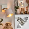 Lampes En Tissu-hofstein Plafonnier Tibro Nickel mat, Blanc, 1 lumière