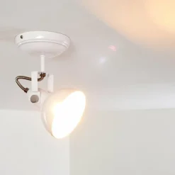 Lampes Industrielles-hofstein Plafonnier Tina Blanc, 1 lumière