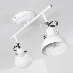 Lampes Industrielles-hofstein Plafonnier Tina Blanc, 2 lumières