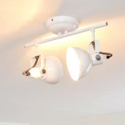 Lampes Industrielles-hofstein Plafonnier Tina Blanc, 2 lumières