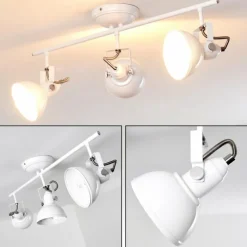 Lampes Industrielles-hofstein Plafonnier Tina Blanc, 3 lumières