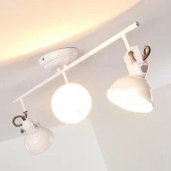 Lampes Industrielles-hofstein Plafonnier Tina Blanc, 3 lumières